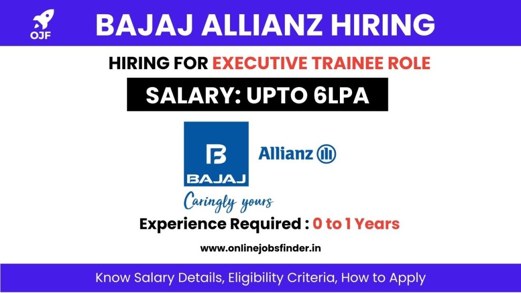 Bajaj Allianz Freshers Hiring 2023