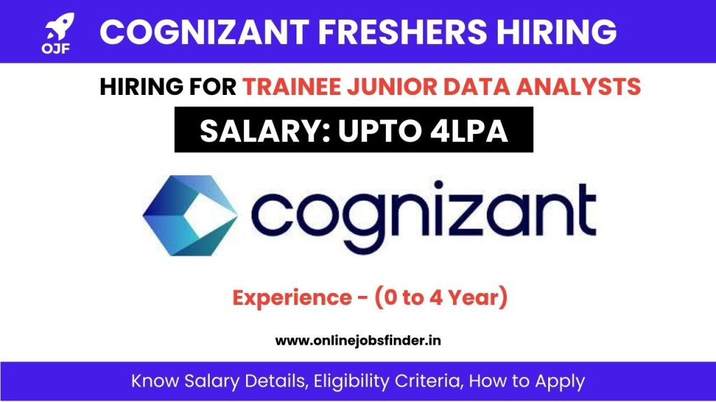 Cognizant Trainee Junior Data Analysts for Freshers Hiring