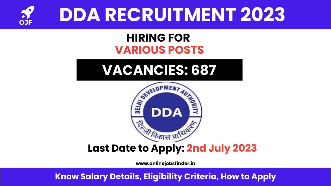 DDA Recruitment 2023 jobs