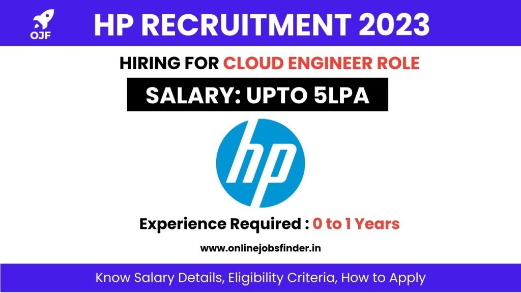 (HP) Off Campus Hiring for Cloud Engineer