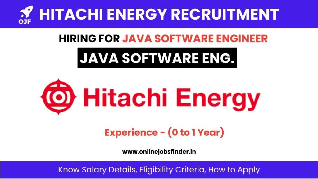 Hitachi Energy Junior Java Software Engineer