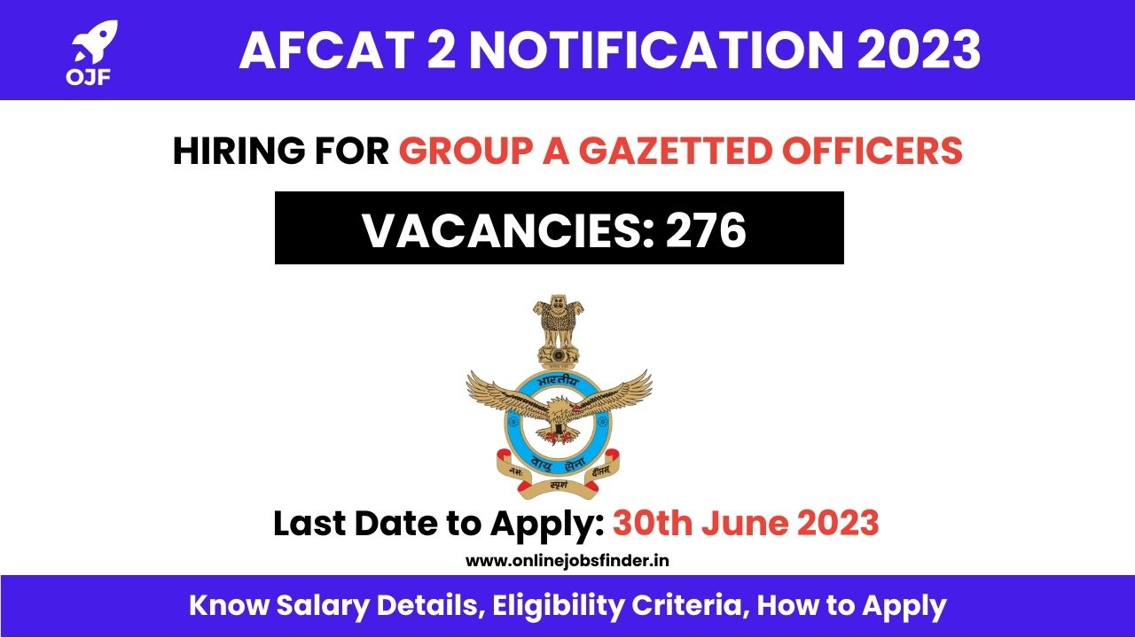 AFCAT 2 Notification 2023