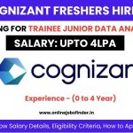 Cognizant Trainee Junior Data Analysts for Freshers Hiring