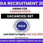 DDA Recruitment 2023 jobs