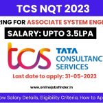 TCS NQT 2023 for Associate System Engineer