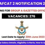 AFCAT 2 Notification 2023