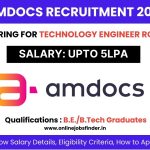 Amdocs Off Hiring for Technology Engineer Role 2023