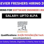 Elsevier Off Campus Hiring for Software Engineer I