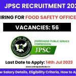 JPSC Recruitment 2023 for Food Safety Officer