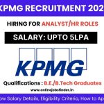 KPMG Off Campus Hiring 2023