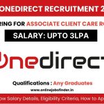 OneDirect Off Campus Hiring 2023 for Associate Client Care