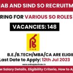 Punjab and Sind SO Recruitment 2023