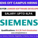 Siemens Off Campus Hiring 2023