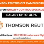 Thomson Reuters Off Campus Hiring for Quality Control Specialist