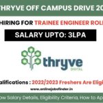 Thryve Digital Off Campus Hiring for Trainee Engineer Role